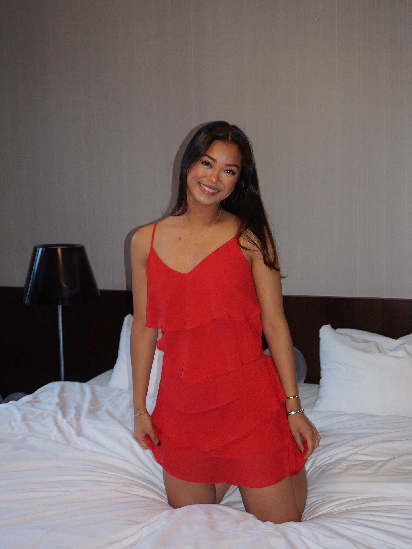 PGLINN Short Dress - Rød